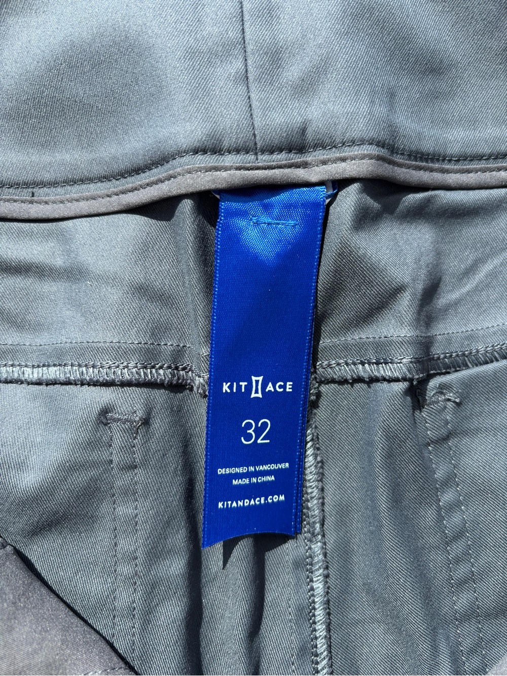 Kit and Ace Men's Charcoal Gray Chinos - Picture 4 of 5
